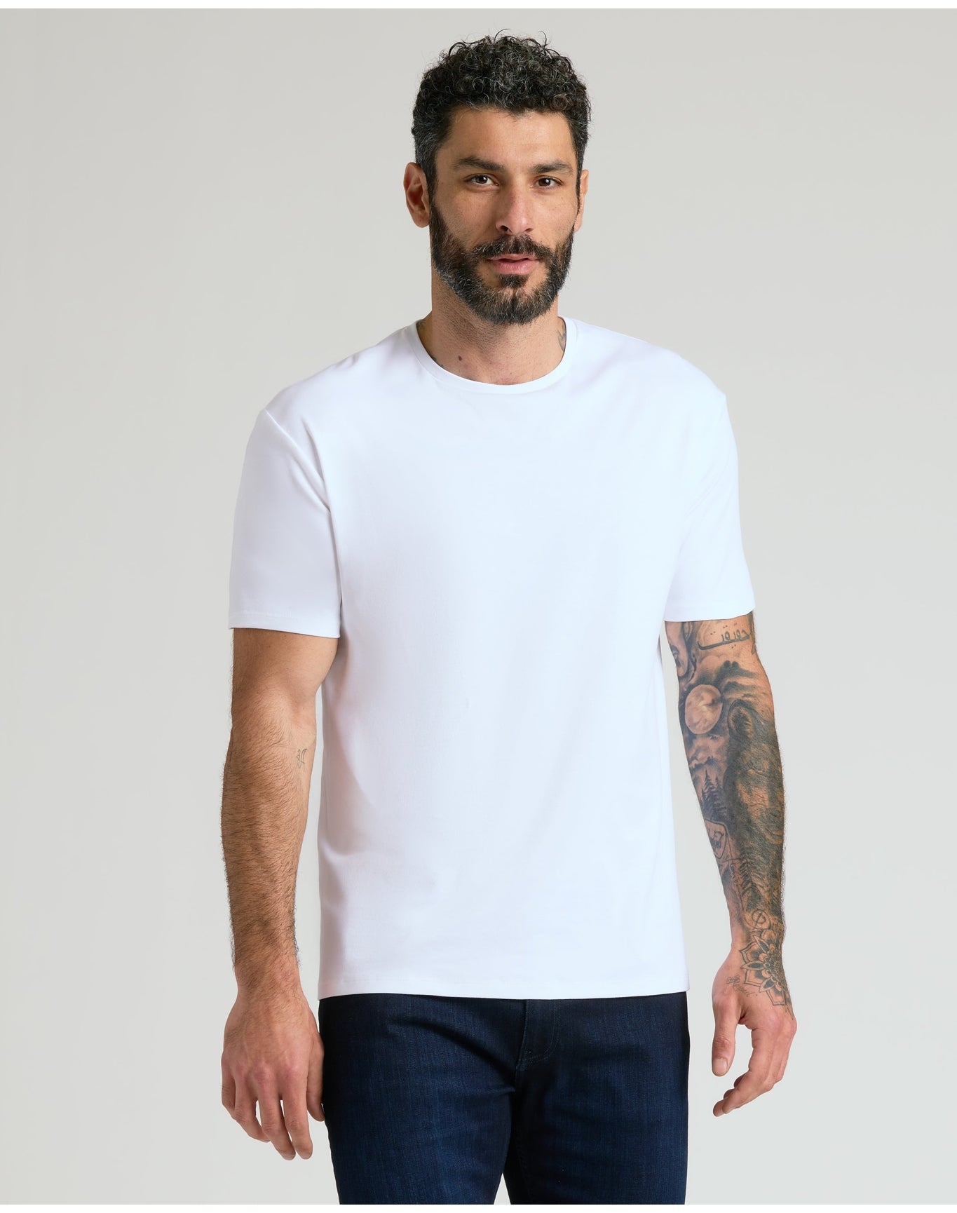 Premium Pima Crew Neck | White