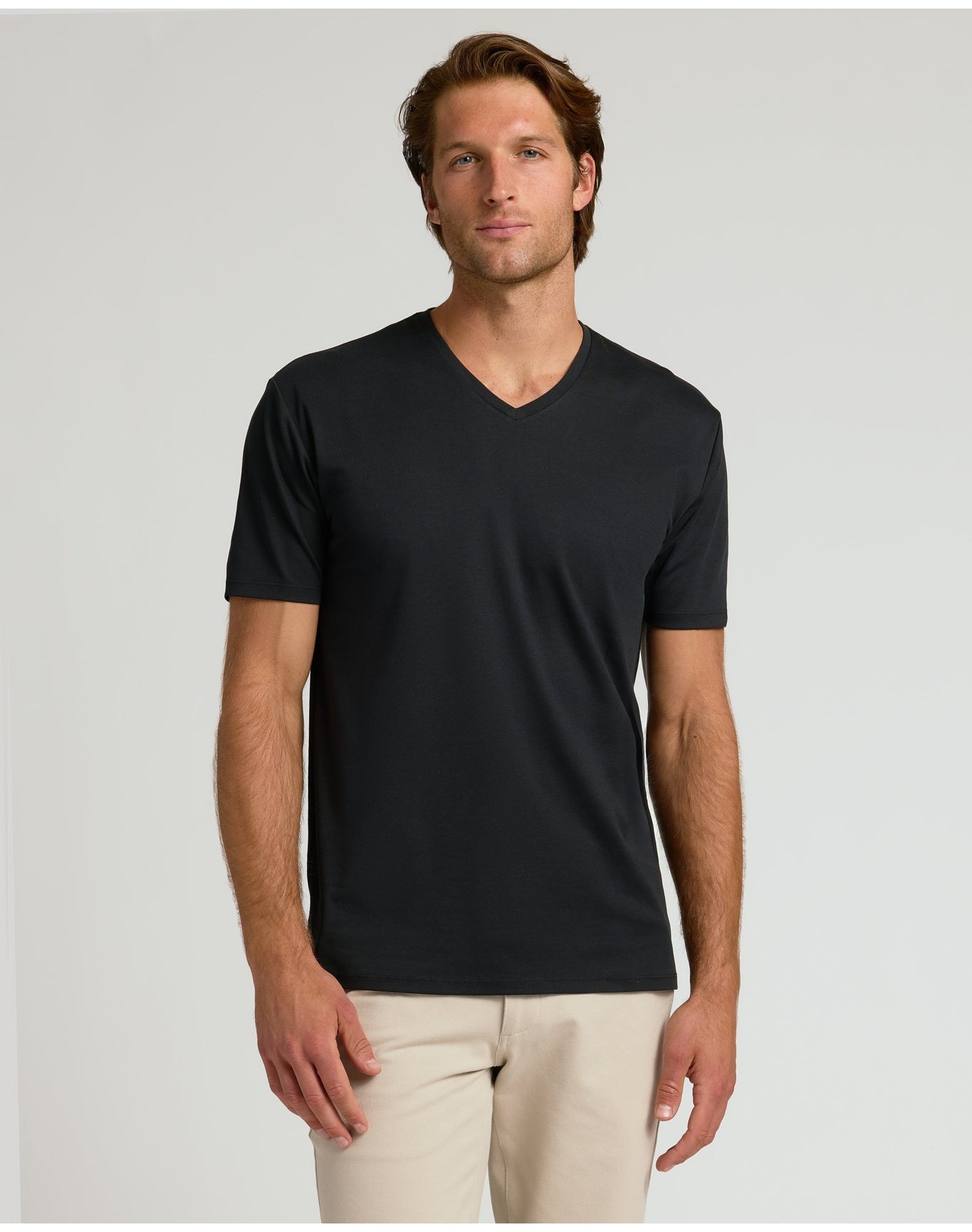 Premium Pima V-Neck | Black