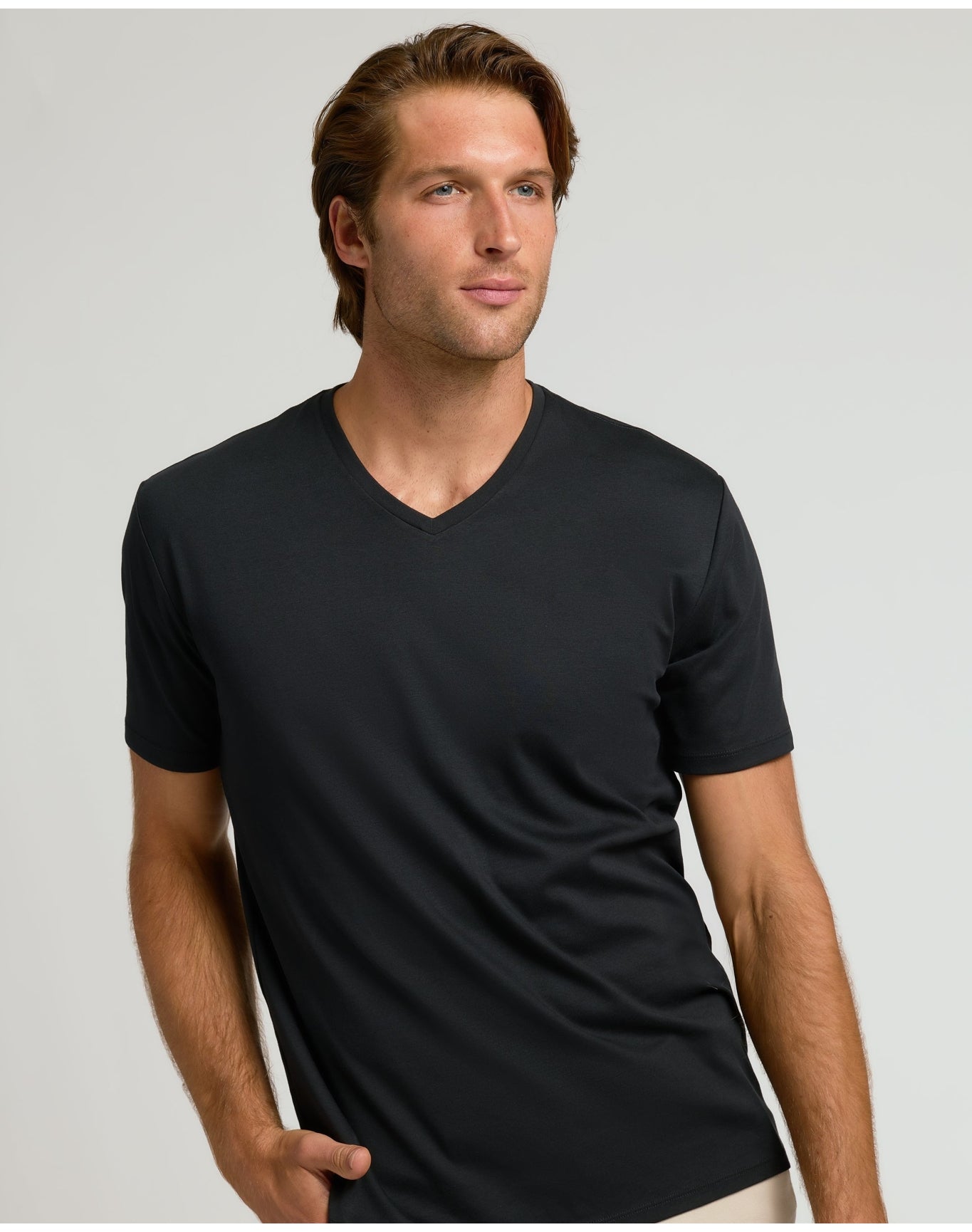 Premium Pima V-Neck | Black