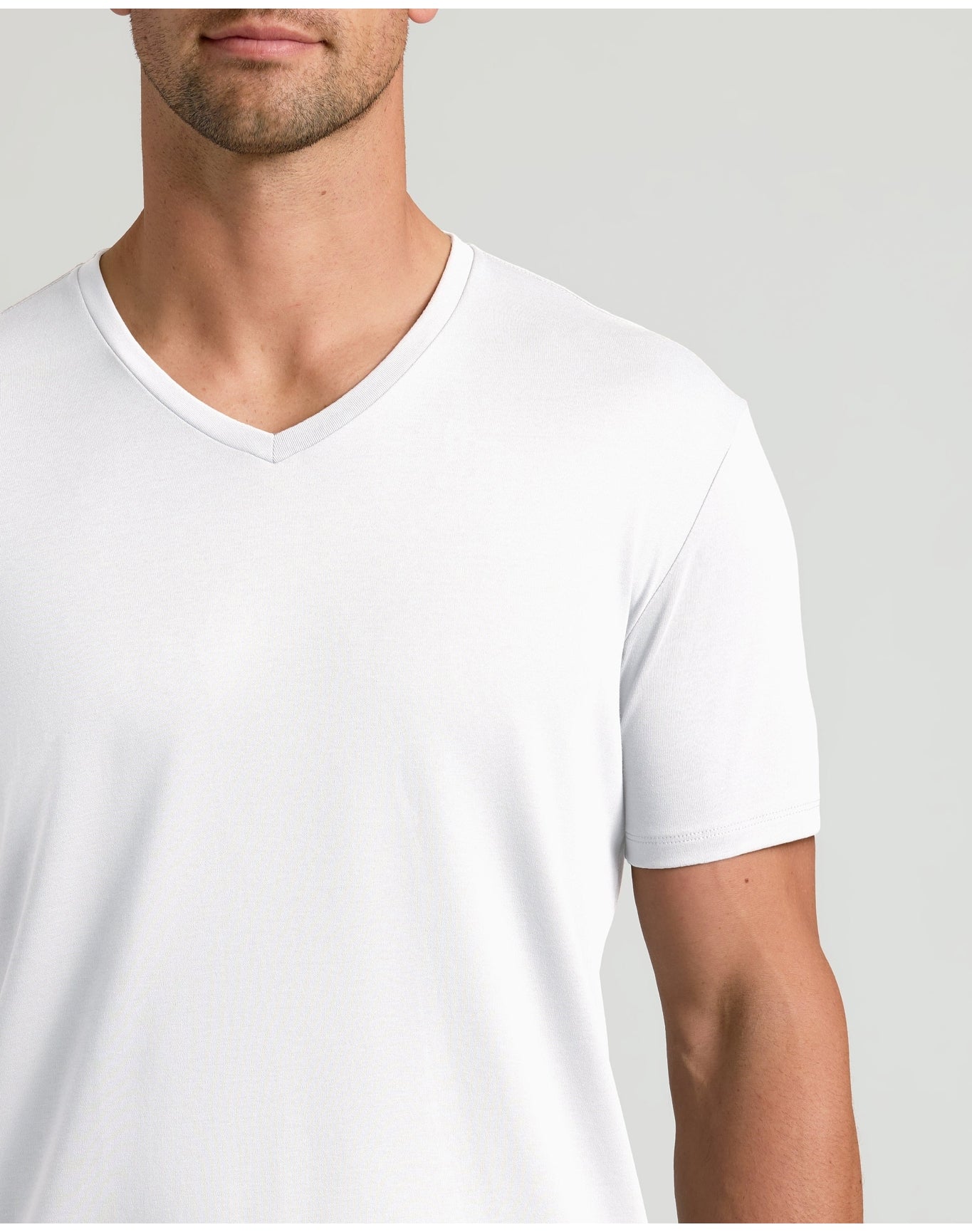 Premium Pima V-Neck | White