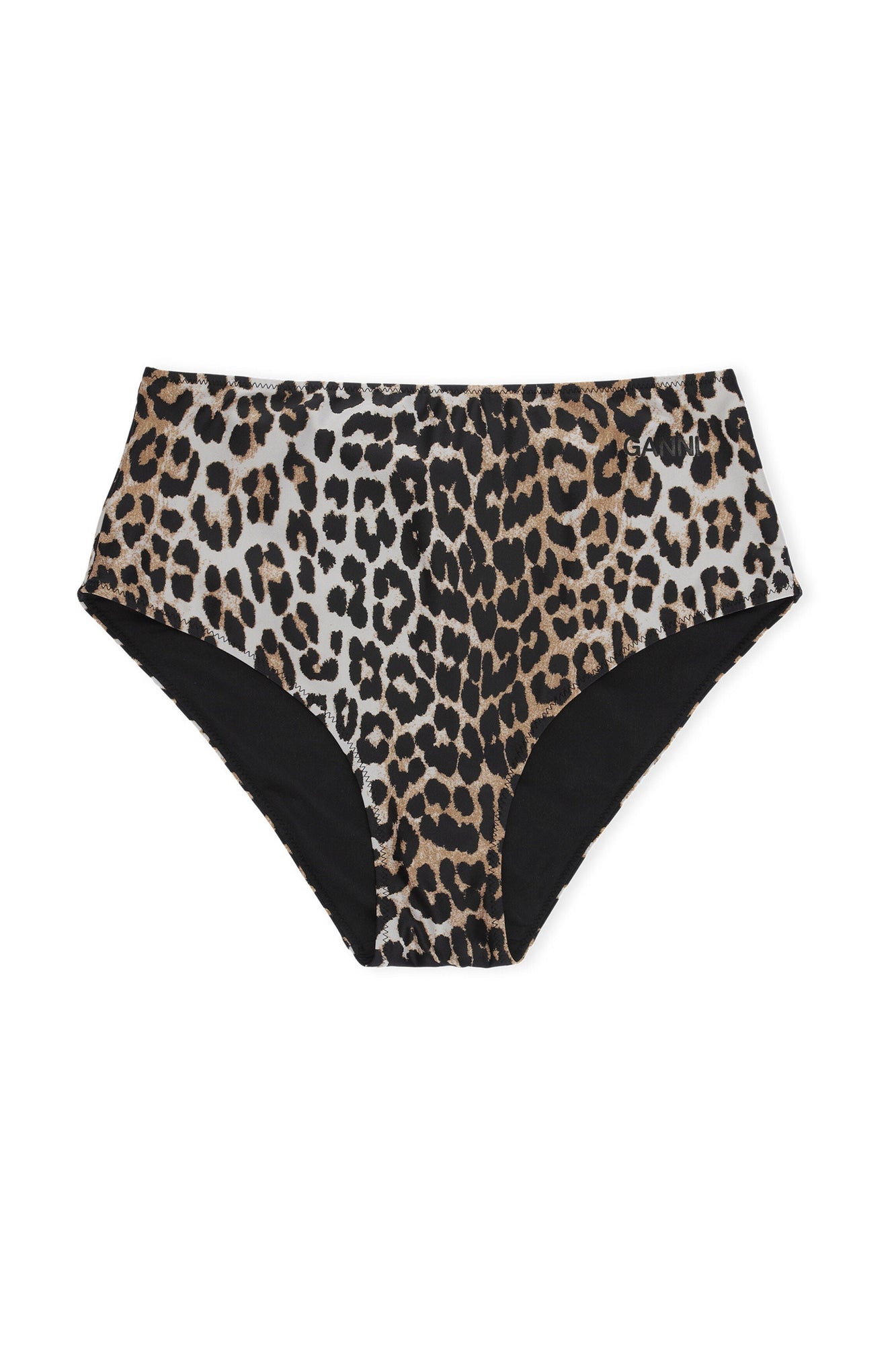 Print High Rise Bikini Briefs | Leopard (V2)