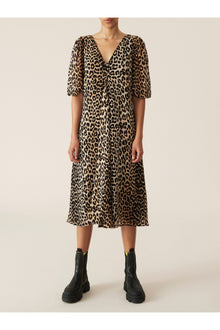 Printed Georgette Dress | Leopard