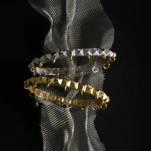 Awe Inspired Bracelets Sapphire Armor Hinge Cuff