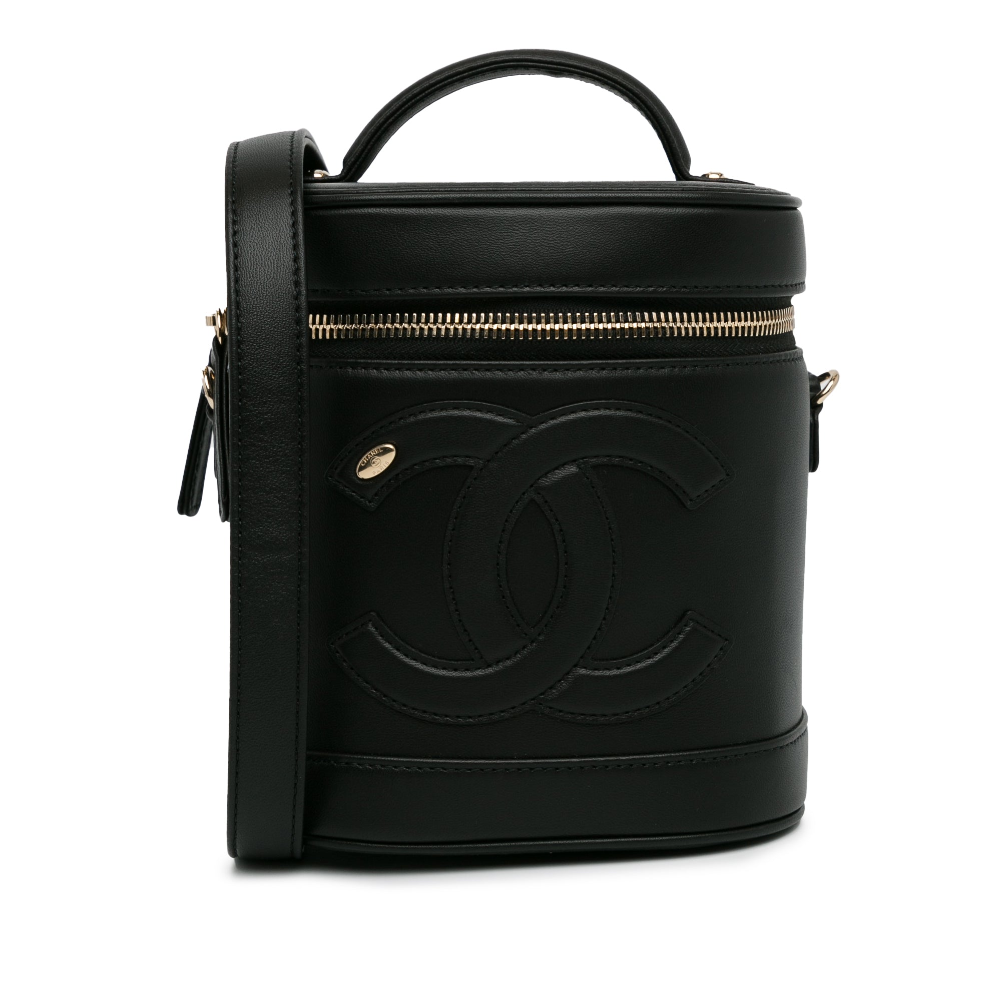 Chanel | Pre-Owned CC Lambskin Vanity Case | Black