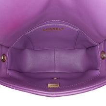 Chanel | Pre-Owned Mini Lambskin Triple Chain Full Flap | Purple