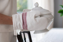 Oven Mitt | Vintage Merlot Red Stripe | Set of 2