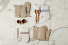 Oven Mitt | Vintage White Stripe | Set of 2