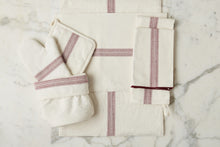 Pot Holder | Vintage Merlot Red Stripe | Set of 2