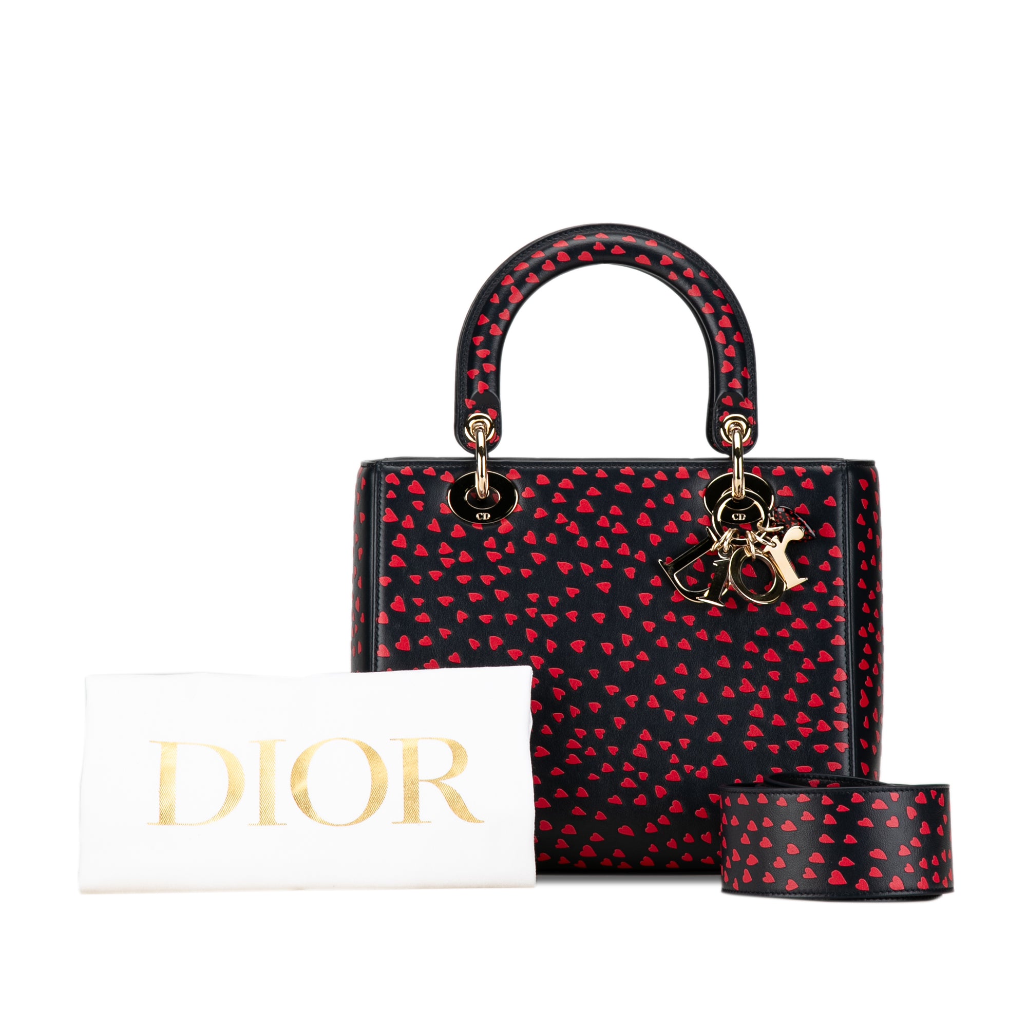Dior | Pre-Owned Medium Calfskin I Love Paris Lady - II | Blue/Navy