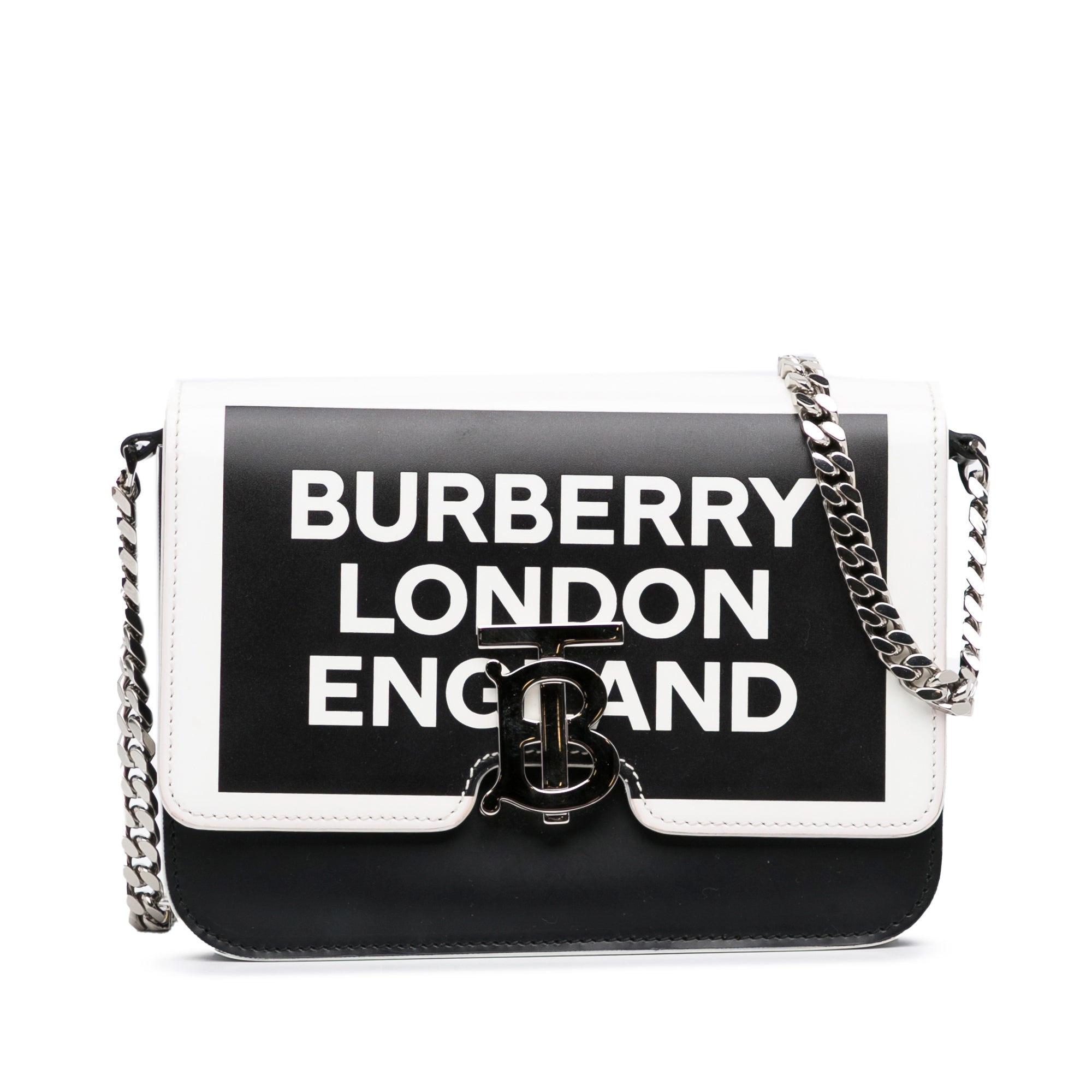 Burberry Pre-Owned TB Logo Print Crossbody | Women | Black x White