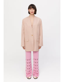 Quartz | Cut-Out Knit Pants | Electric Rose