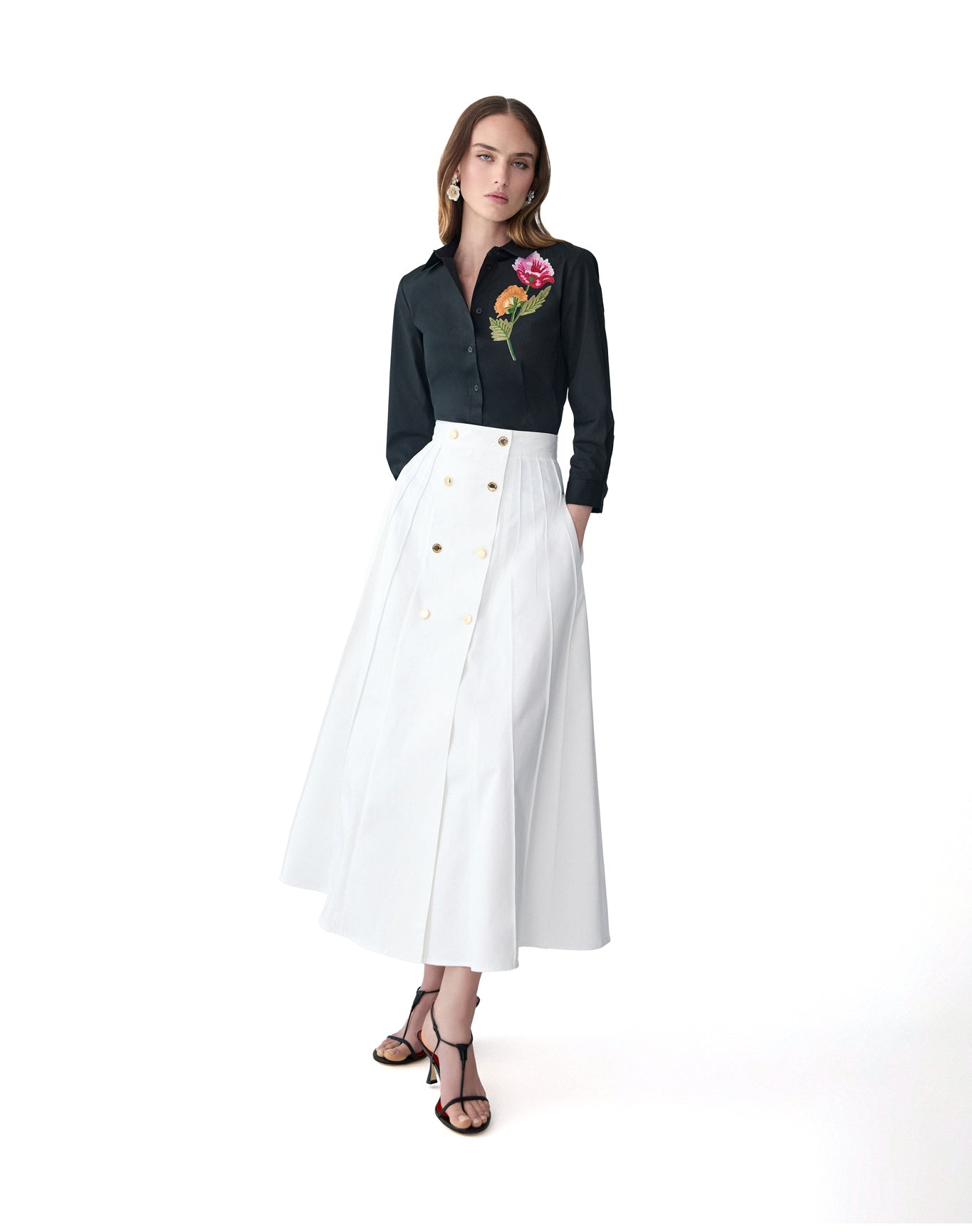 Embroidered Icon Shirt | Black Multi