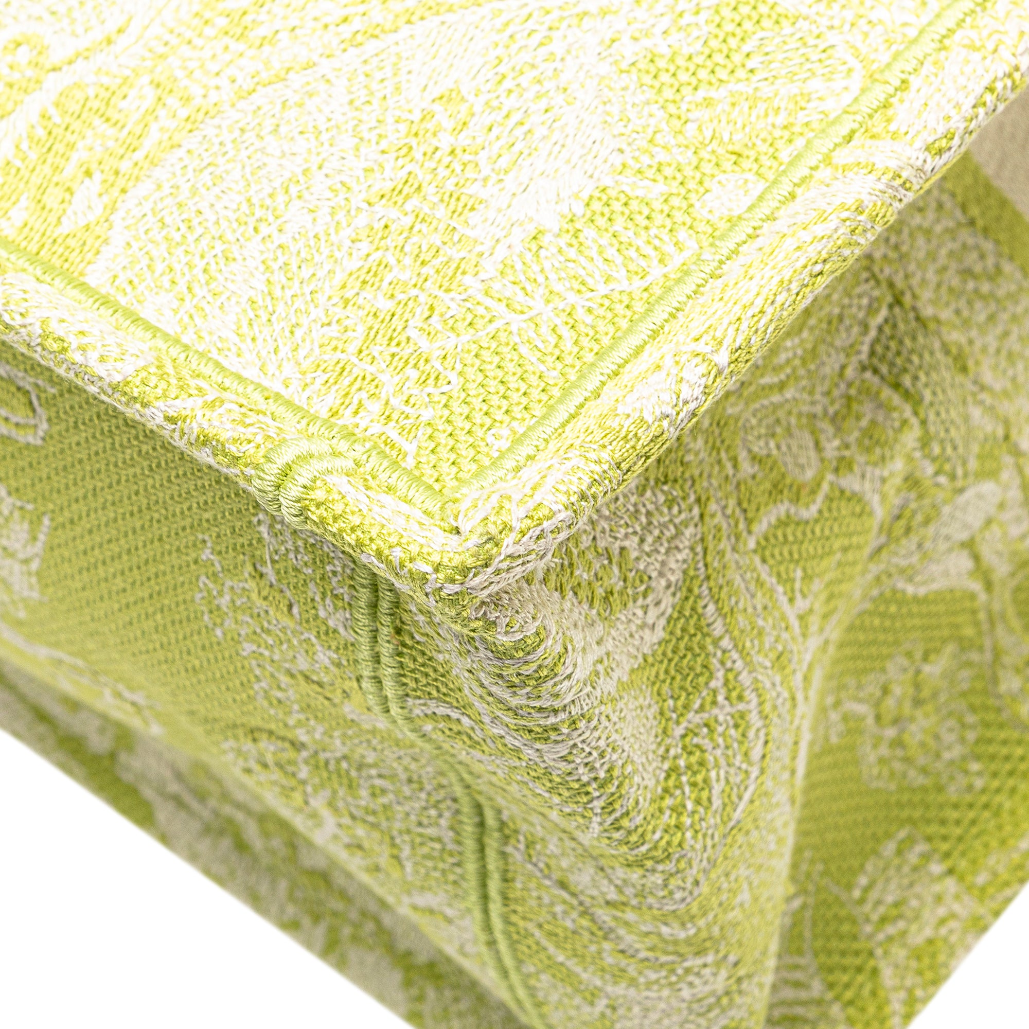 Dior | Pre-Owned Medium Canvas Embroidered Dioriviera Toile De Jouy Book Tote | Green/Light Green