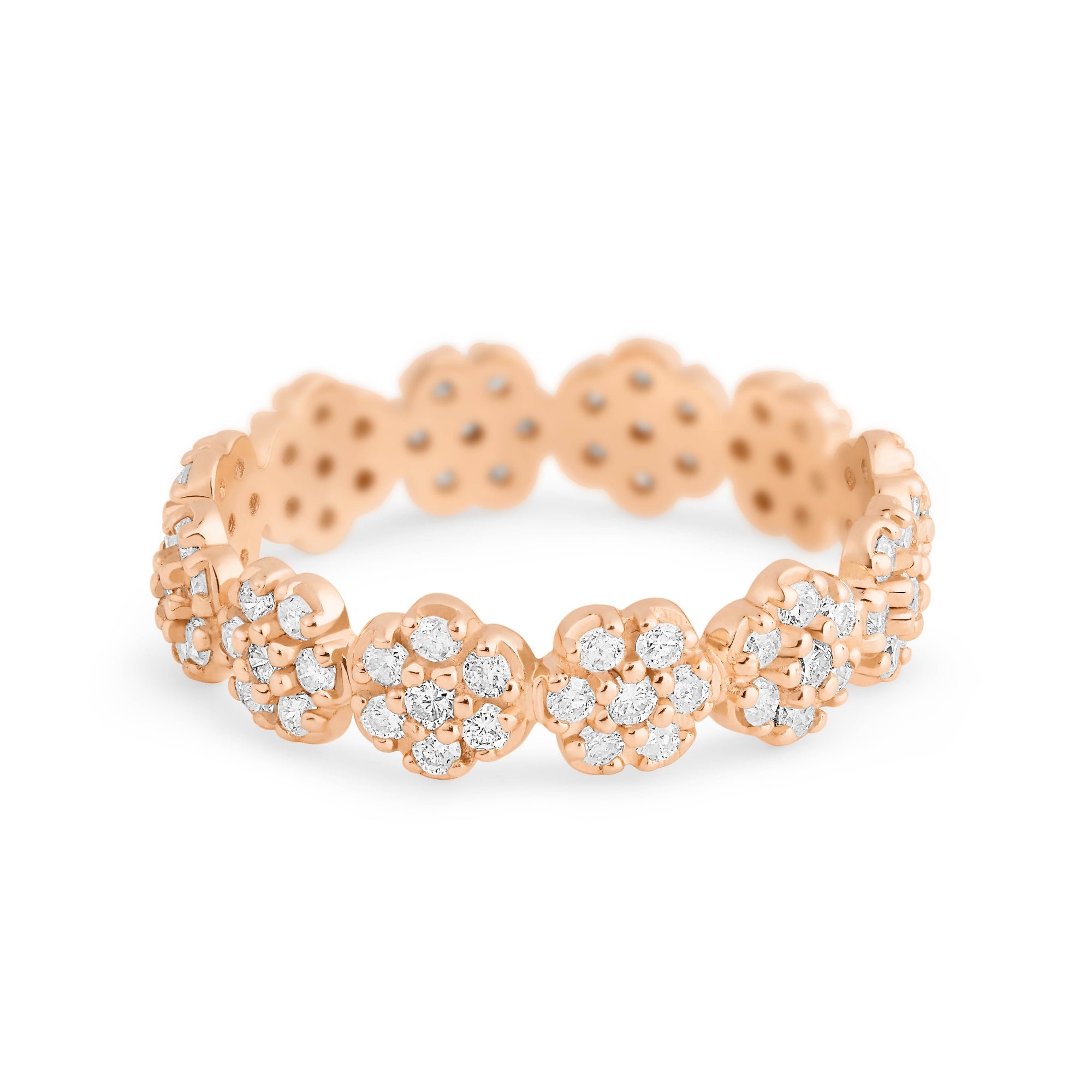 Be Mine Lotus Mini Diamond Band | 18K Rose Gold