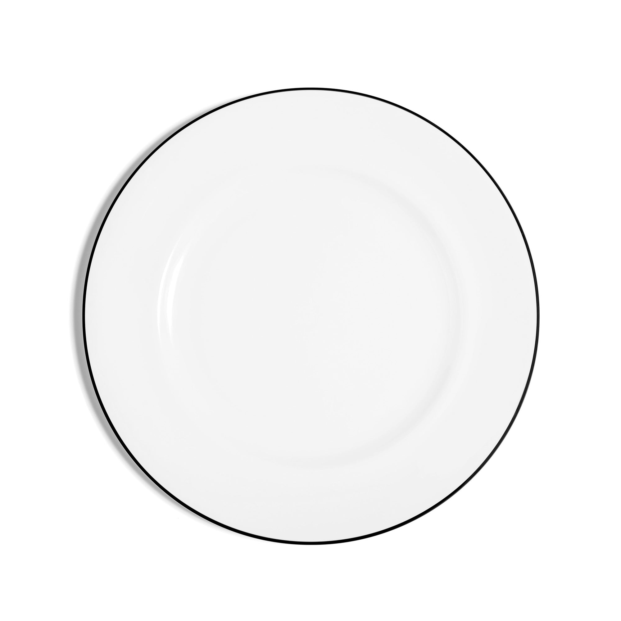 Rimmed Side Plate (Set of 2) | Bone China | White | Matte Black | Line Collection