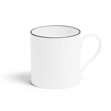 Medium Mug (Set of 2) | Bone China | White | Matte Black | The Line Collection - Matte Black