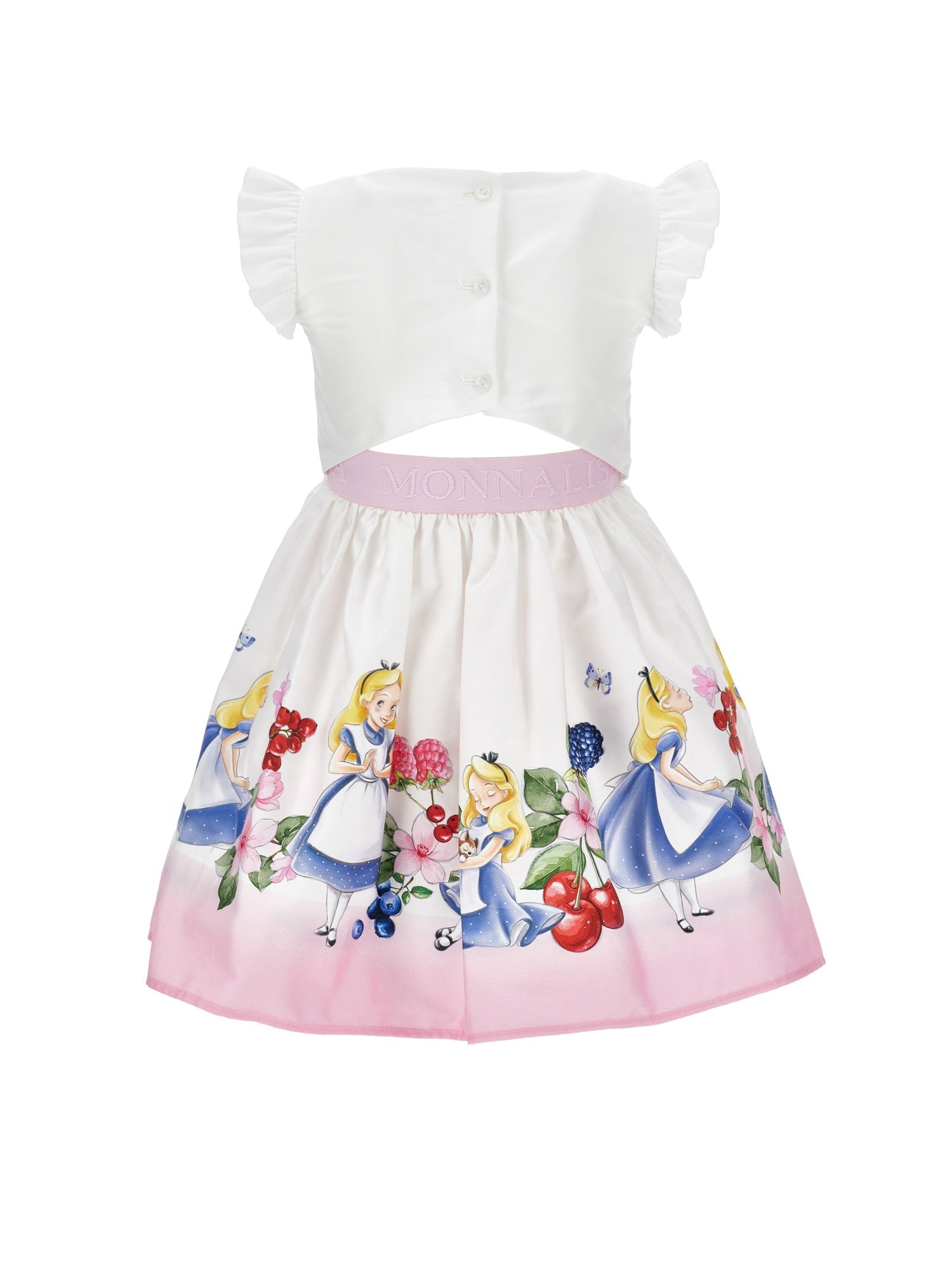 Girls | Alice And Fruit Dress | White/FairyTale Pink