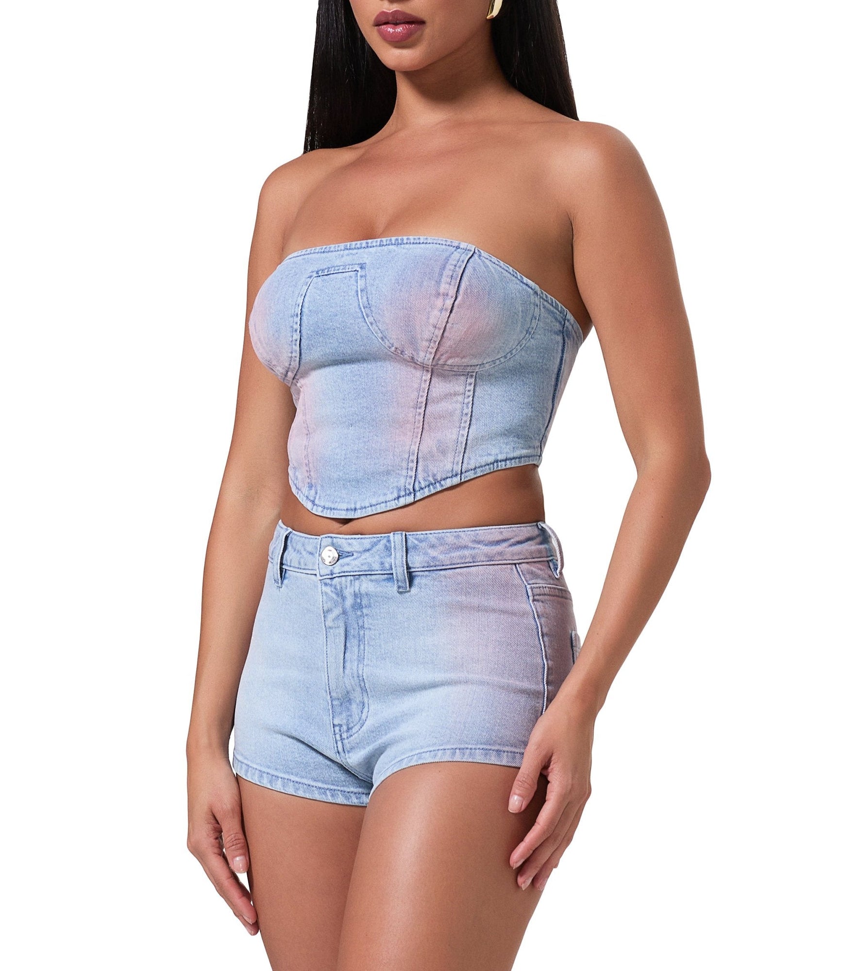 Reid Top | Blue Pink Wash