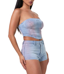 Reid Top | Blue Pink Wash