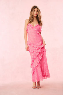 Rialto Heart Ruffle Maxi Dress | Carnation Hearts