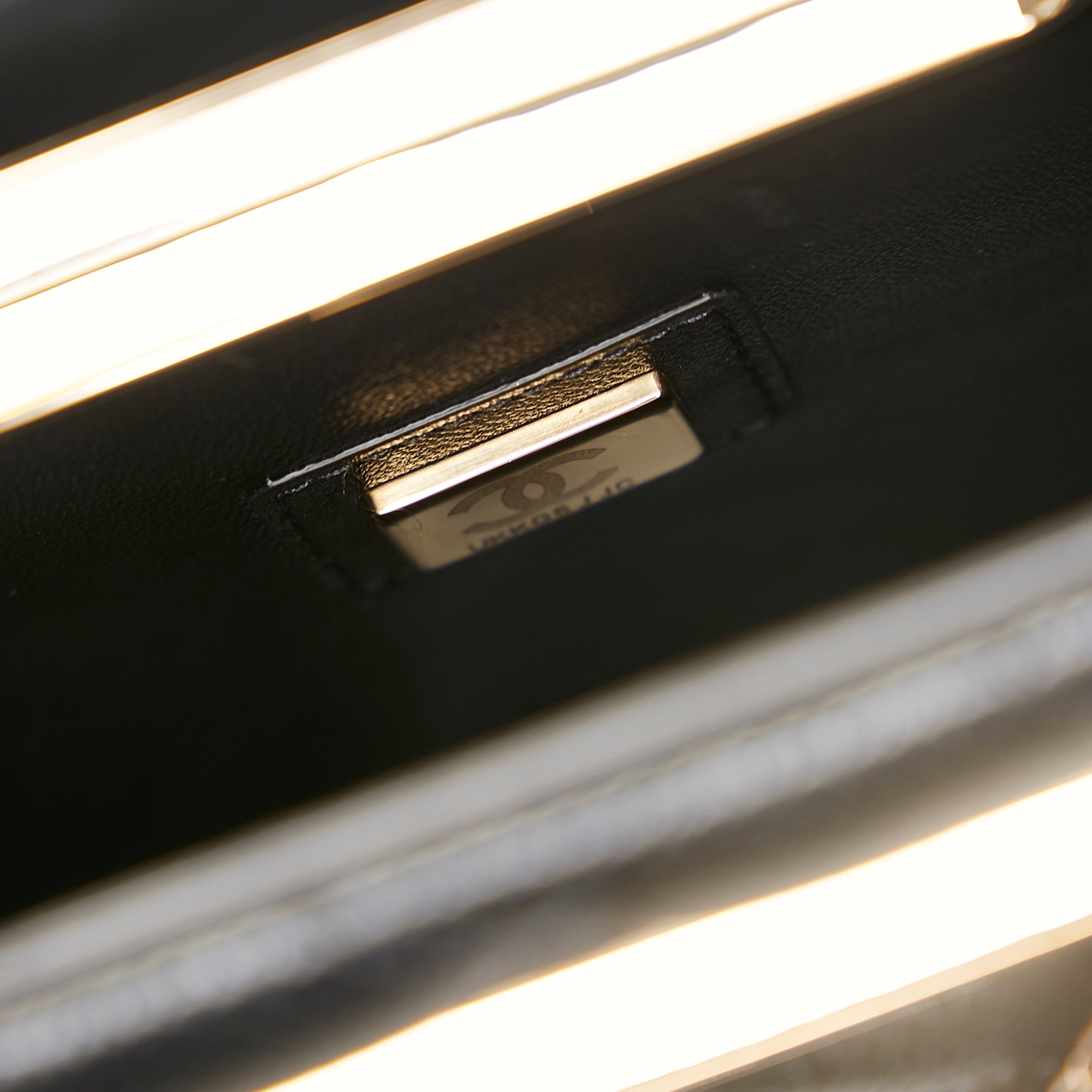 Chanel | Pre-Owned Mini Caviar Chain Around Cut Out Evening Bag | Black