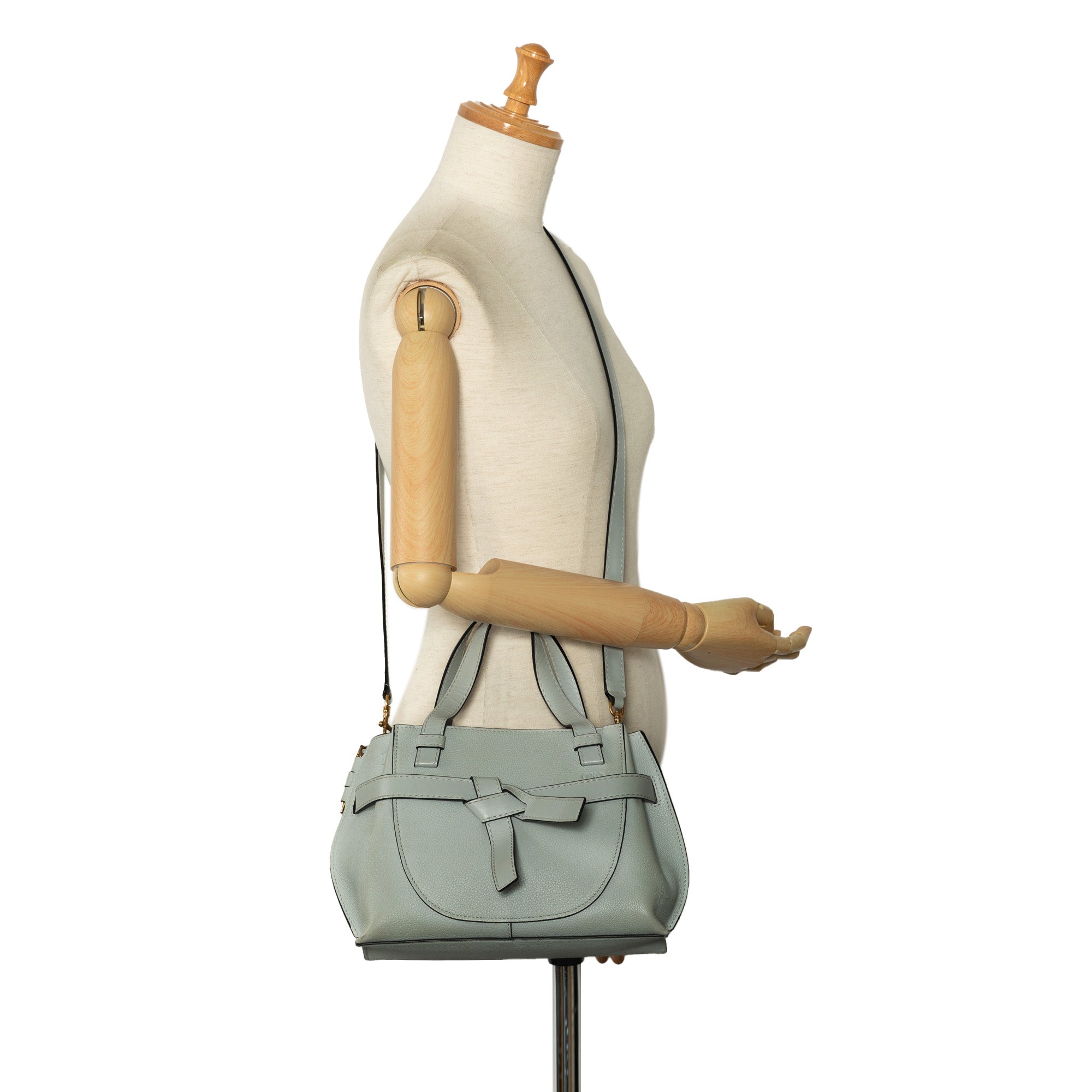 Loewe | Pre-Owned Mini Gate Top Handle Satchel | Gray/Light Gray