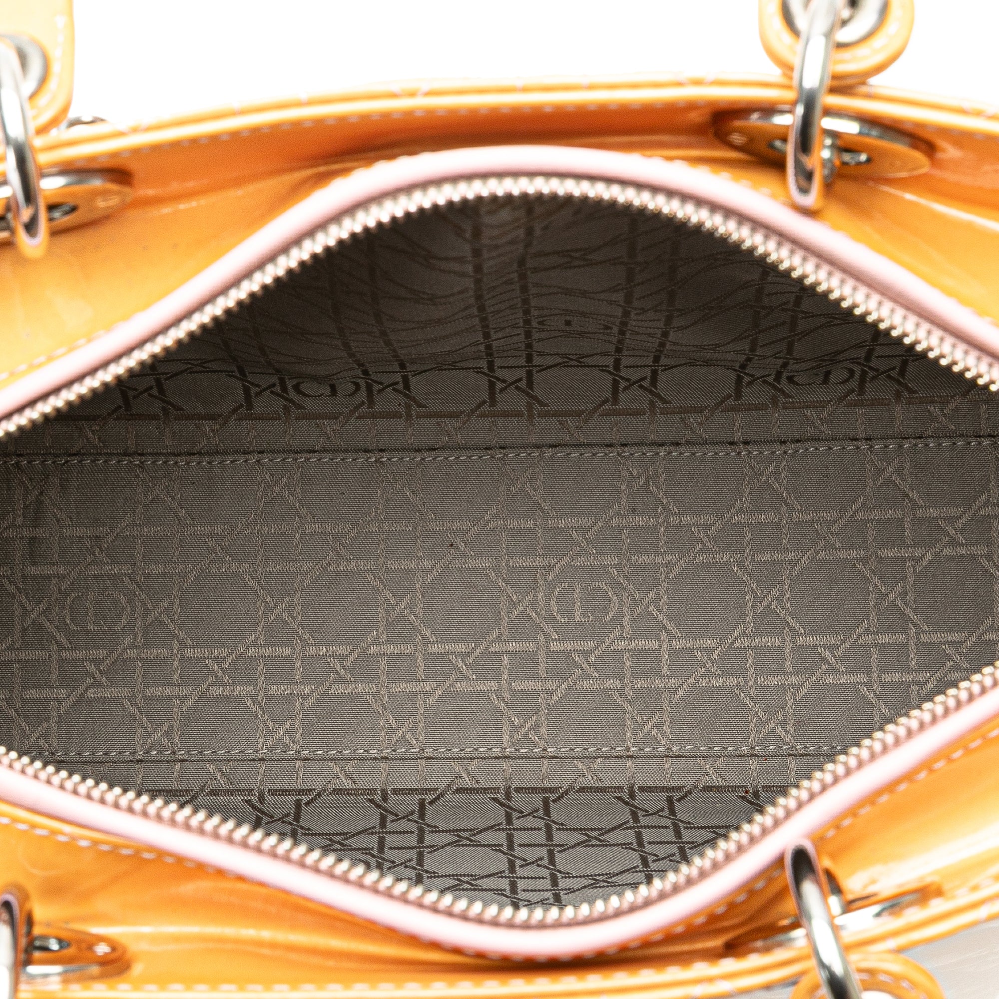 Dior | Pre-Owned Large Patent Cannage Lady | Beige