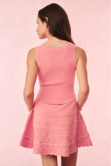 Girls Ronellia Knit Mini Dress | Sunset Pink