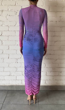 Rococo Sand | Blake Nylon Long Dress | Purple/Pink