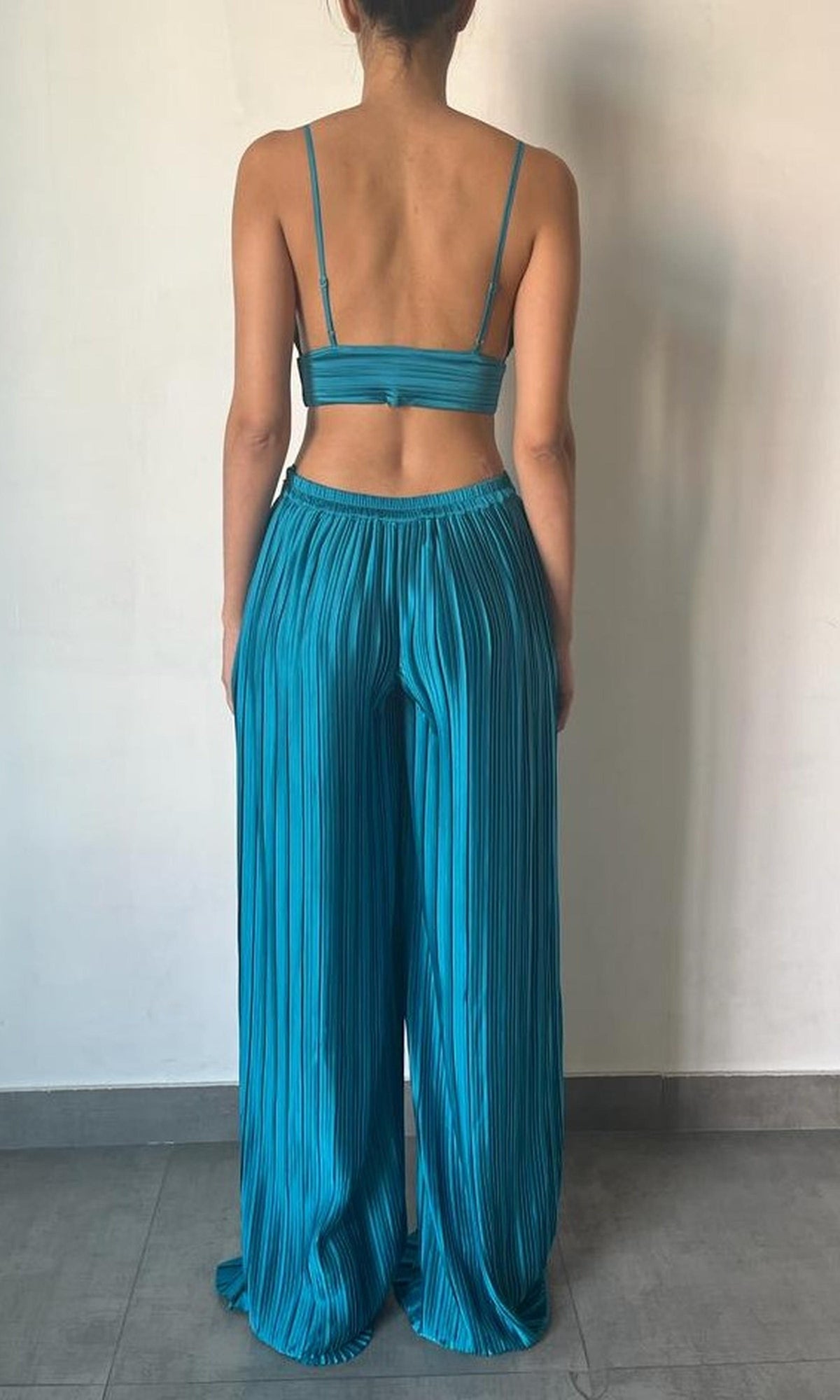 Womens | Bree Polyester Satin Bralette | Teal