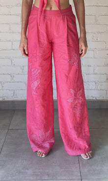 Womens | Cleo Cotton Silk Pant | Pink