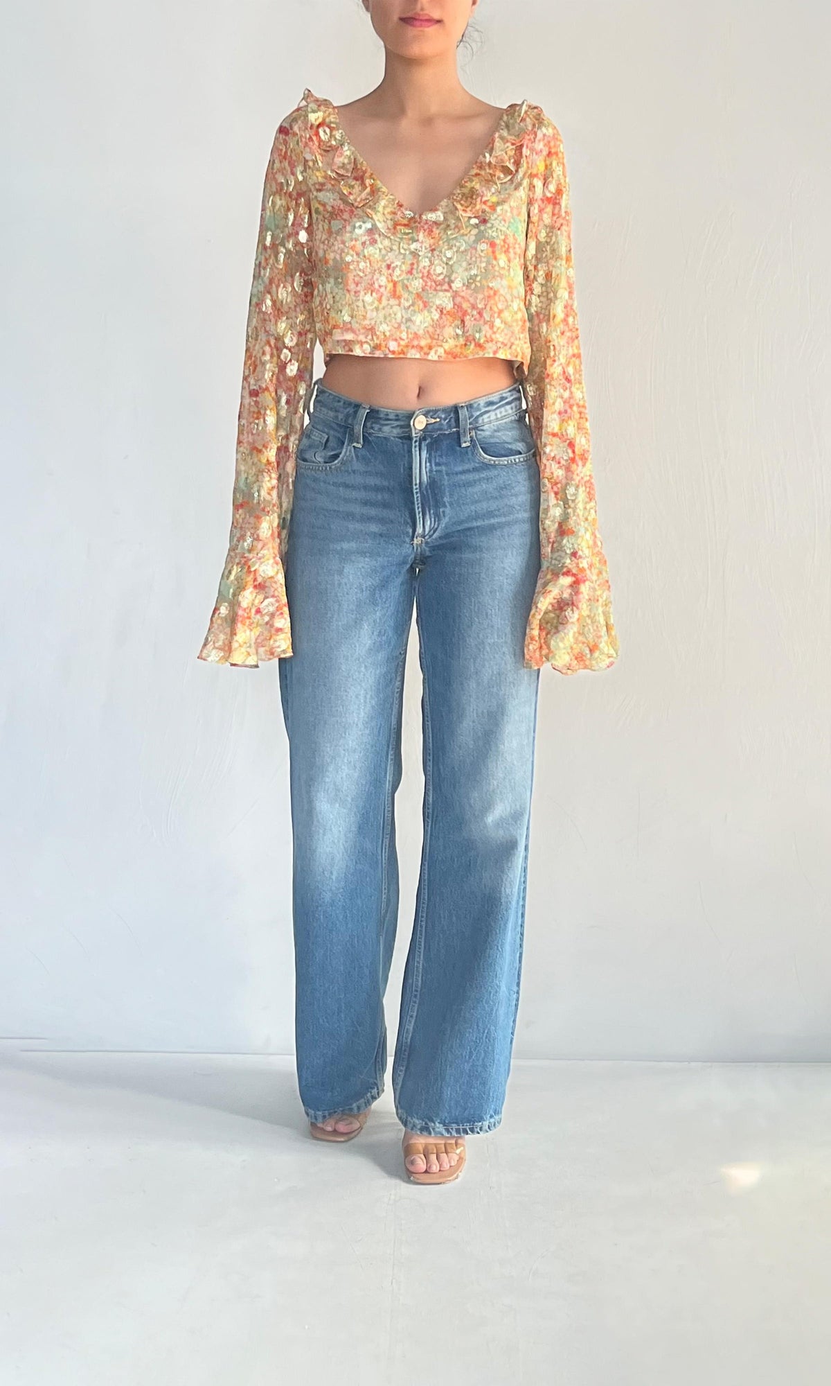 Womens | Inv Viscose Georgtte Lurex Dobby Top | Multi
