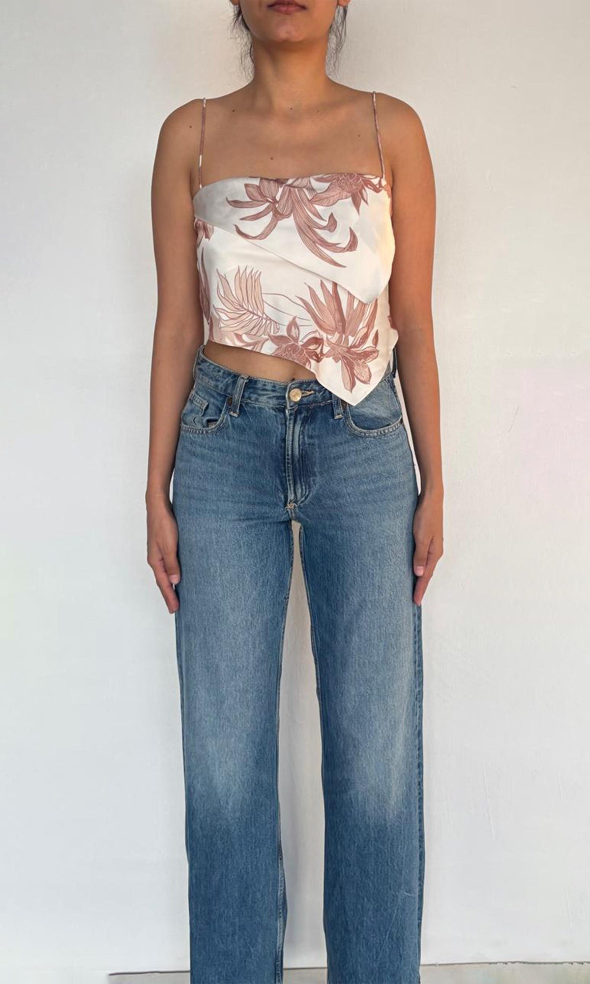 Womens | Inv Polyester Satin Lycra Top | Beige
