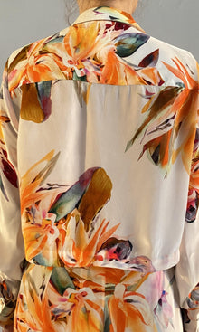 Womens | Jill Viscose Natural Crepe Crop Shirt | White Multi