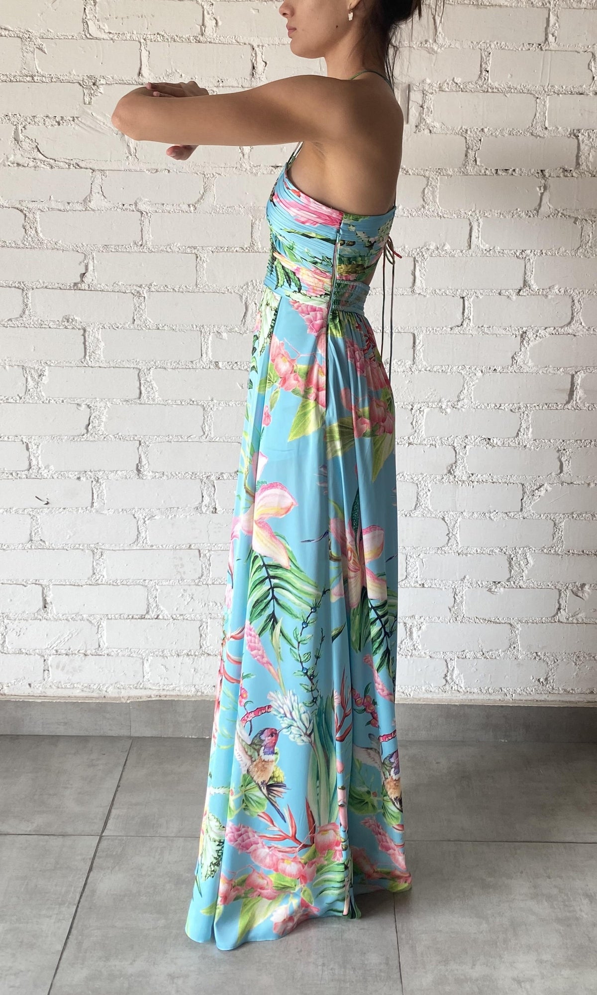 Womens | Loiss Polyester Satin Lycra Jumpsuit | Turquoise
