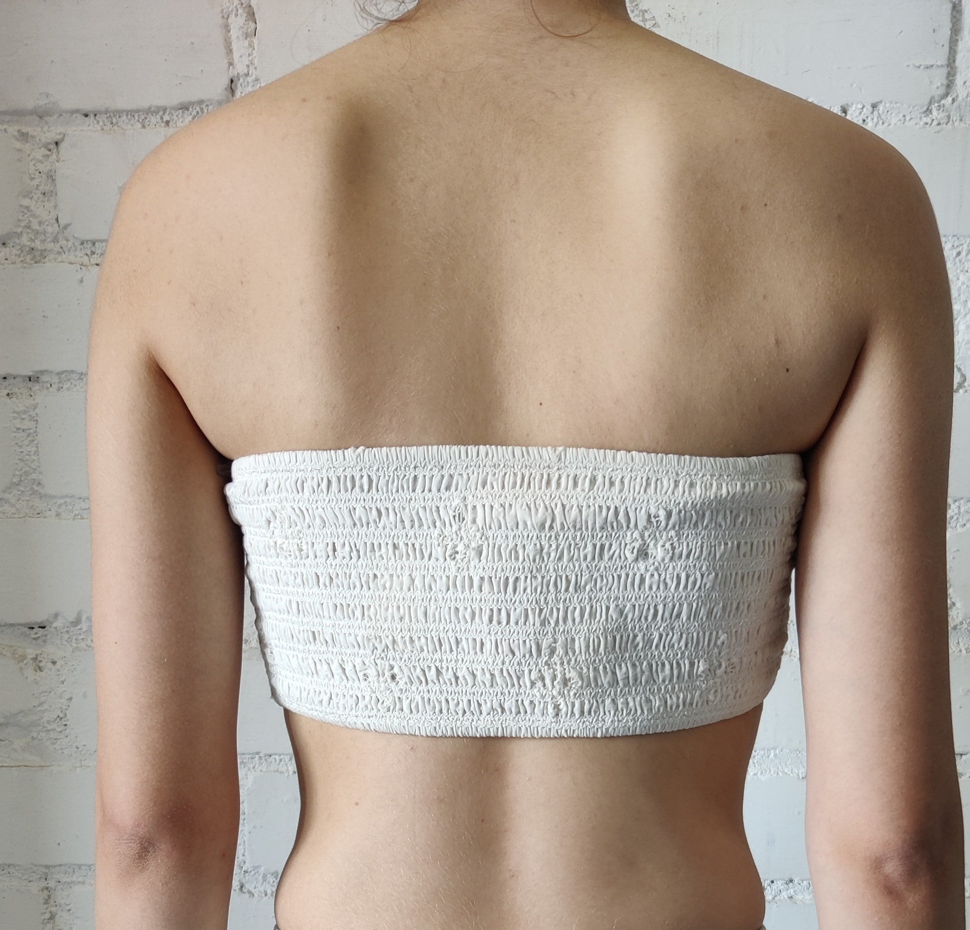 Womens | Moss Cotton Schiffli Bandeau | White