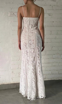 Womens | Paris Polyester Long Dress | White