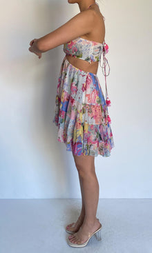 Womens | Rue Viscose Crinkle Chiffon Short Dress | Multi