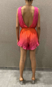 Womens | Skye Gold Dot Lurex Georgette Top | Pink