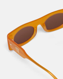 Ruthie Bio-Plastic Visor Sunglasses | Orange Merino