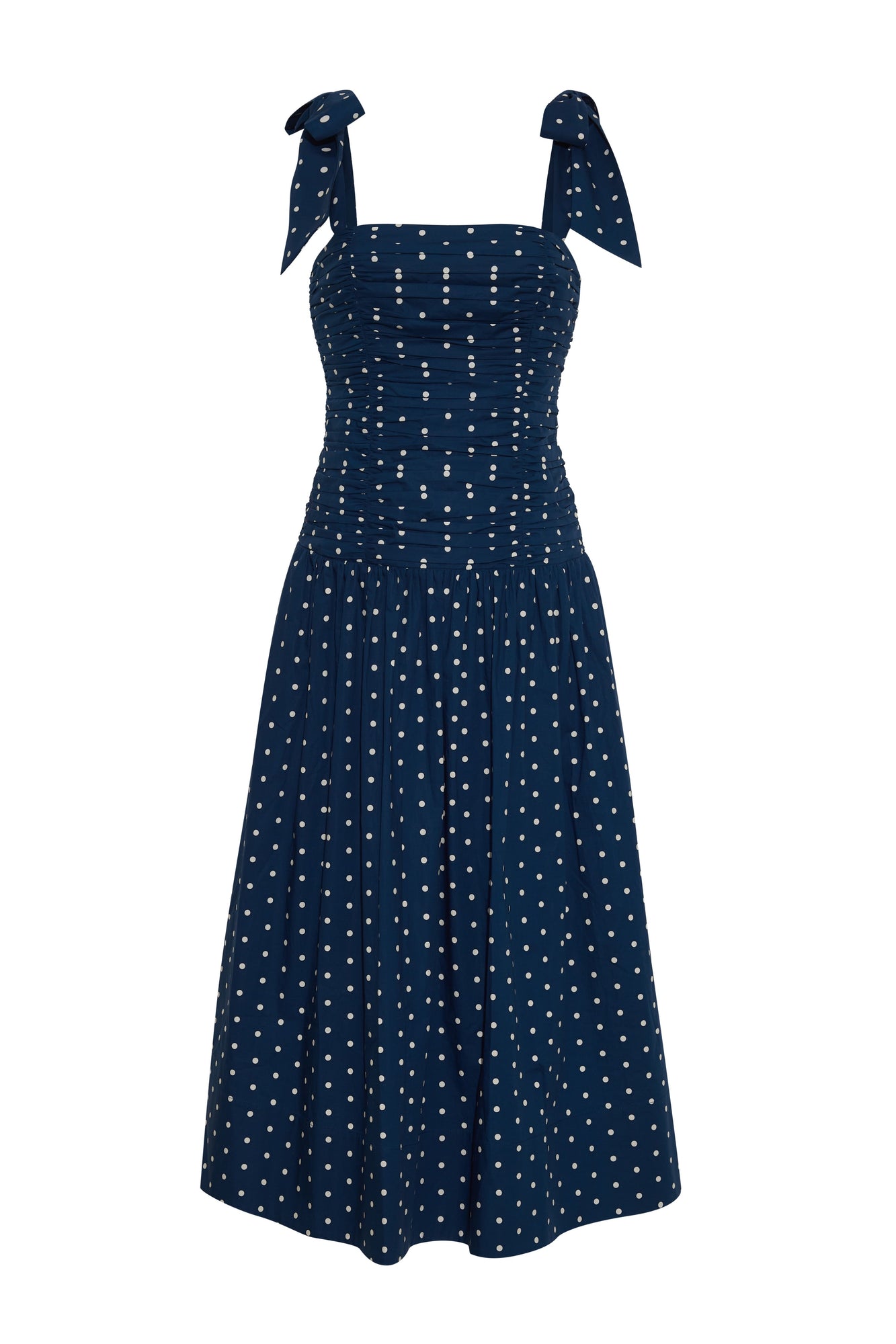 Rahi Midi Dress | Dots Navy