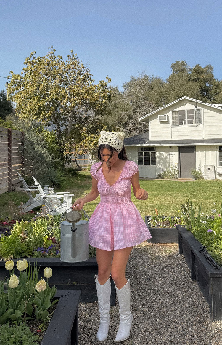 Raldo Gingham Playsuit | Pink