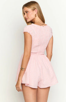 Raldo Gingham Playsuit | Pink