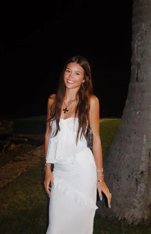 Raleigh Ruffle Maxi Skirt | White