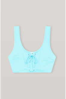 Recycled Ribbed Bikini Top | Bachelor Blue