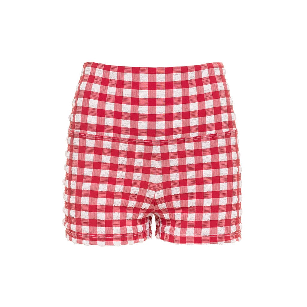 Micro Bike Short | Red Gingham