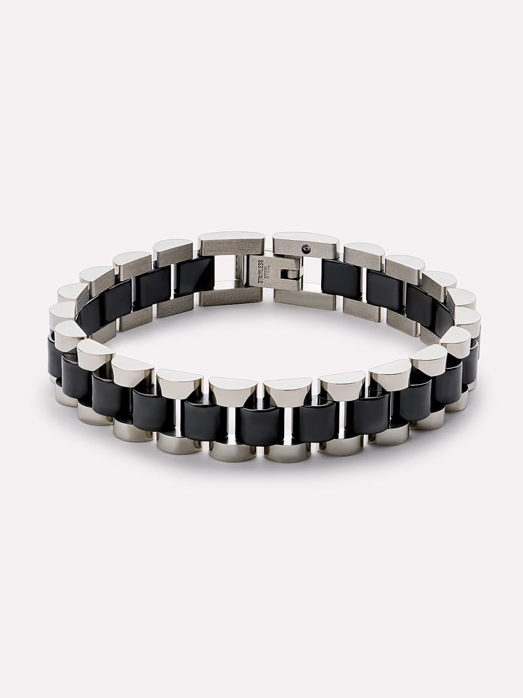Ora Watch Strap Bracelet | Stainless Steel | Black Ceramic