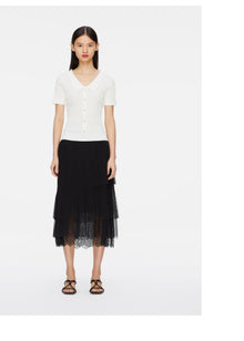 Ribbed Knit Top | White