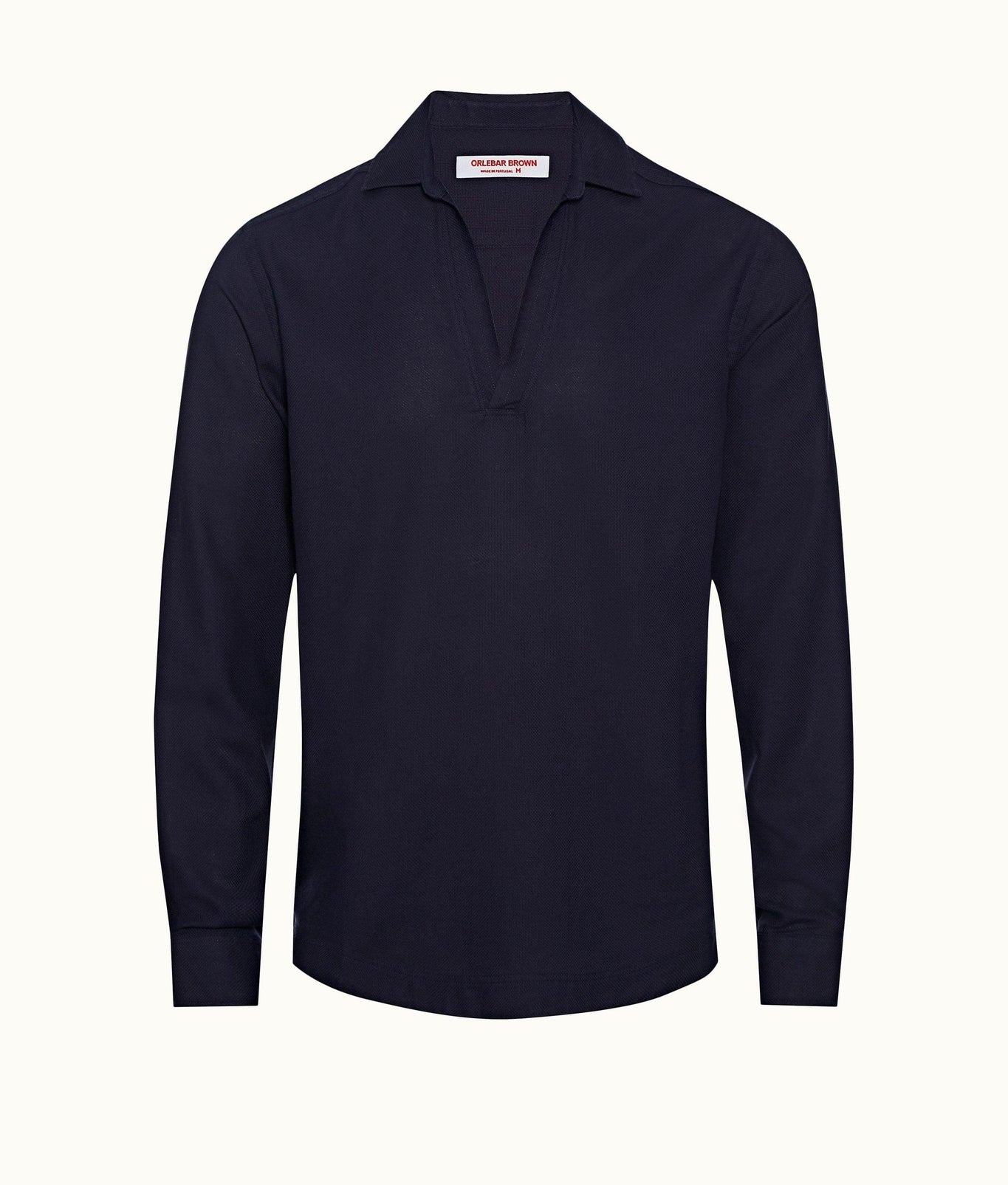 Ridley Waffled Organic Cotton Pullover Shirt | Navy
