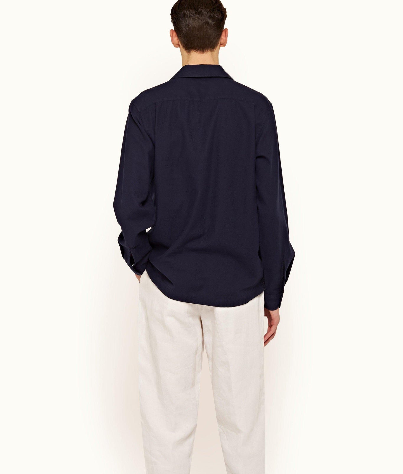 Ridley Waffled Organic Cotton Pullover Shirt | Navy